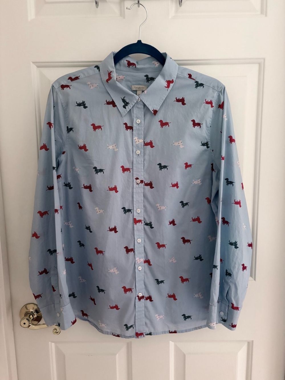 Talbots Dachshund Classic Button Down Shirt